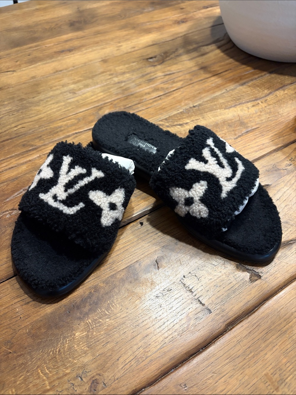 Louis Vuitton Shearling Mules